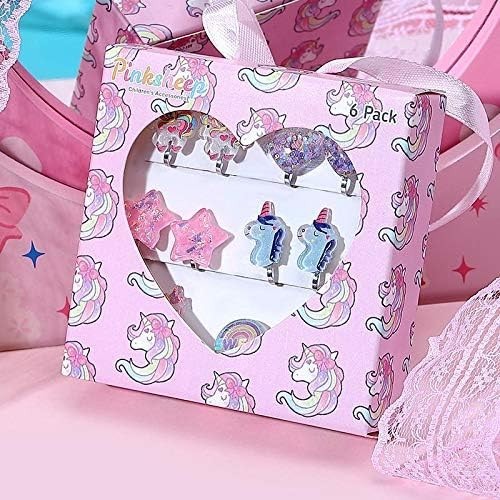 Cute Rainbow Clip On Earrings for Girls Kids Party Favor - Picture 4 of 7