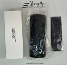 NEW ORIGINAL SILHOUETTE BLACK CLAMSHELL BIFOLD EYEGLASS CASE W/ CLOTH  STANDARD