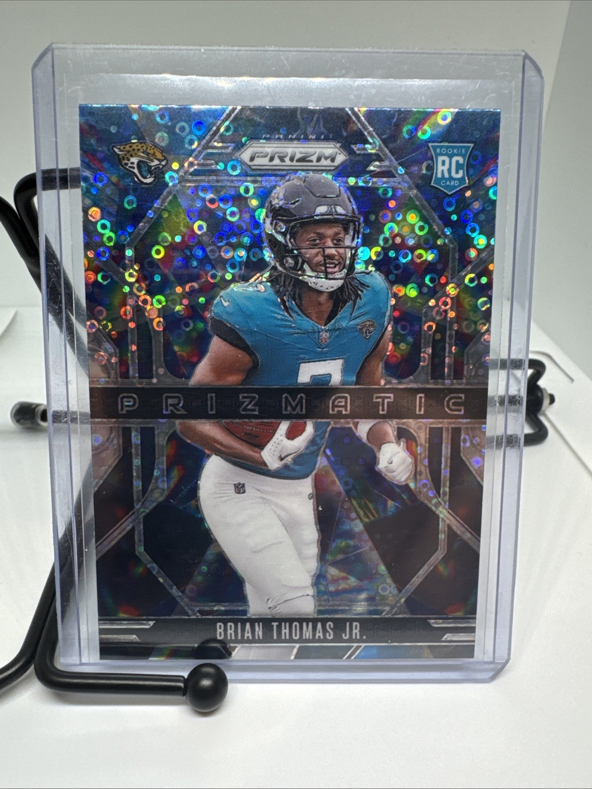 BRIAN THOMAS JR. 2024 PANINI PRIZM PRIZMATIC ROOKIE NO HUDDLE DISCO RC