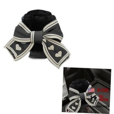Car Gear Shift Knob Cover, Cute Bow Tie Shifter Stick Protective Black heart