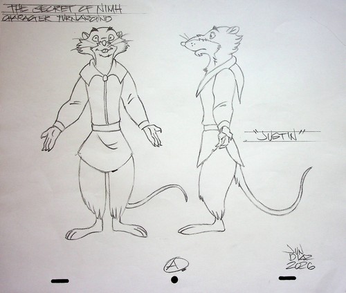 The Secret of NIMH (1982) SIGNED Hand-Drawn  Juan Diaz Model Cel Recreation