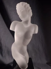 Ingrid Series Nude Torso Art Glass Venus By Eleon Von Rommel For Curt Schlevogt