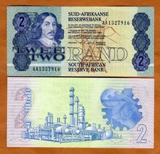 South Africa, 2 Rand ND (1983-1989) P-118e UNC AA-Prefix