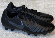 NIKE Tiempo Legend 7 Elite FG Black Metallic Pewter Soccer Cleats NEW Boys Sz 6