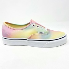 Image of Vans Authentic (Aura Shift) Multicolor True White Womens Canvas Sneakers