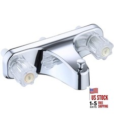 Mobile Home RV Tub Shower Center-Set Faucet, 8 inch, 2-Handle Wall Mount Chrome
