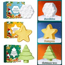 3PCS Bubble Bath For All Skin Types Bath Bombs Gentle Cleansing Christmas