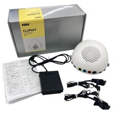 KORG CLIPHIT CH-01 Clip Drum Kit White Sold AS-IS w/ Box, Cables, Pedal, Manual