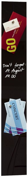 Sigel GL100 Glas-Magnetboard Artverum - Schwarz, 12 X 78 Cm-image