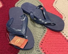 NEW Havaianas Navy Blue Flip Flops Size W11/12 M9/10 US