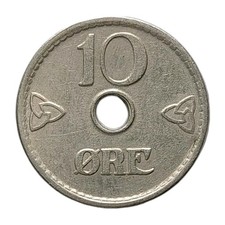 Norway 10 Ore 1949 Coin Z547