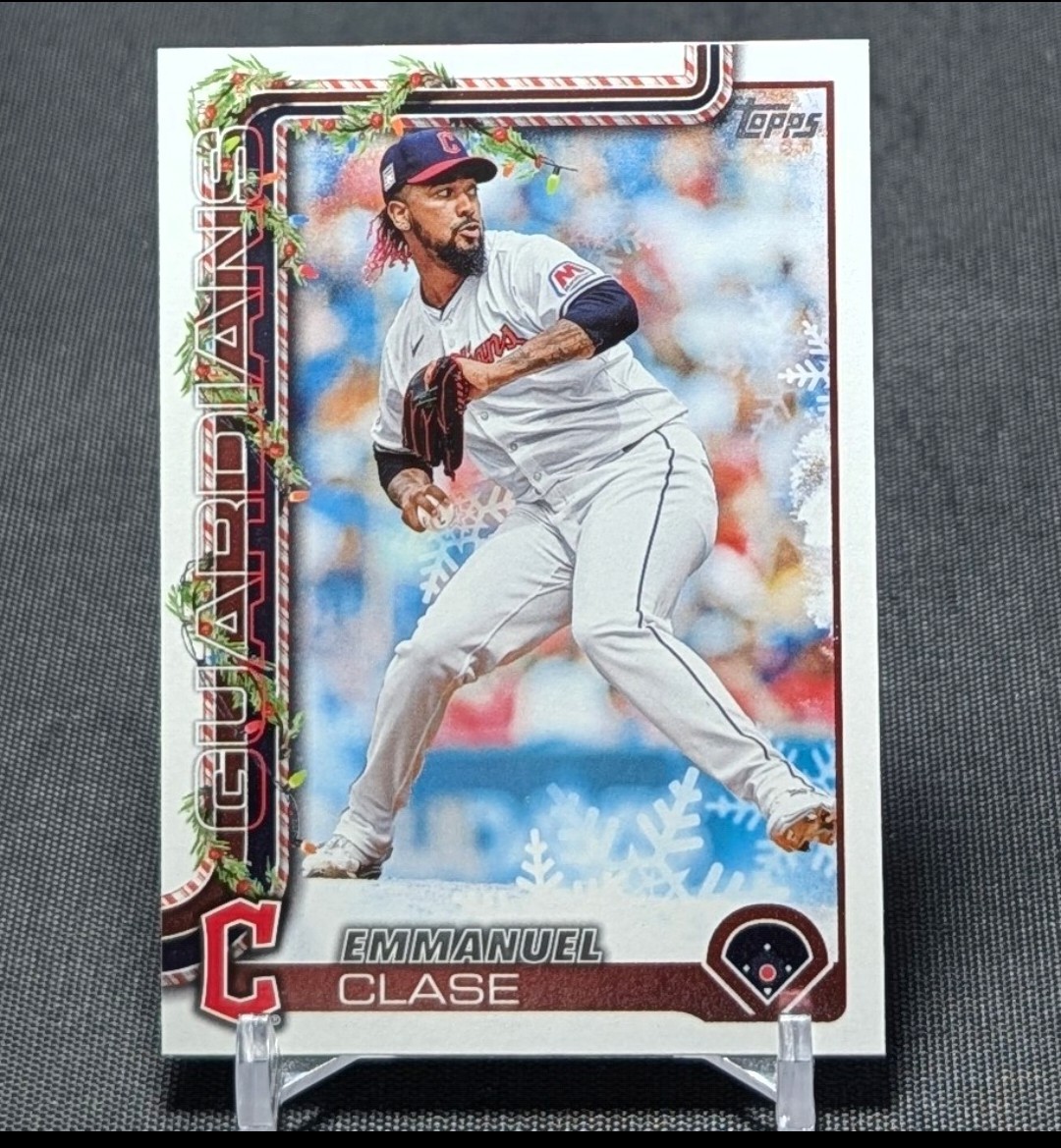 Emmanuel Clase 2025 Topps Holiday Baseball Card #H96 Cleveland Guardians
