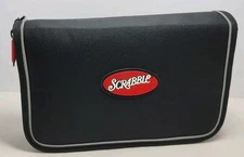 SCRABBLE Game Travel Edition Zippered Case Snap in Tiles Portable 100% Verified 