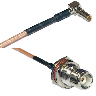 RG316 MS162 Male Angle to TNC FEMALE BULKHEAD RF Cable Rapid-SHIP LOT