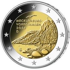 2024 Germany € 2 Euro UNC Coin - Mecklenburg Western Pomerania - HAMBURG (J)