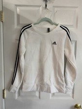NWOT Adidas White Sweatshirt Teen/Youth Size Small 8-10