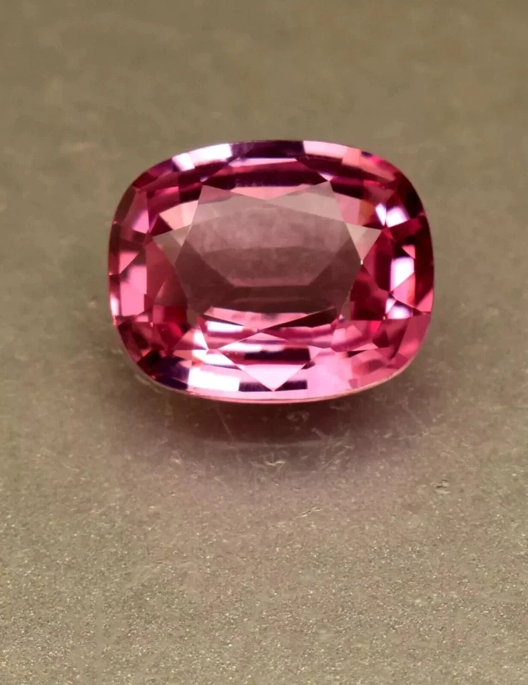 Sparkling Cushion Cut Pink Tourmaline 6Ct Loose Gemstone From Brazil Certified - Image 4 of 4