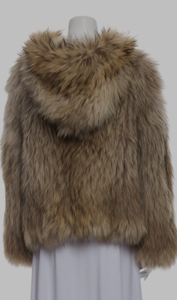 Isabel Marant Giacca in pelliccia con cappuccio muschio fila khaite