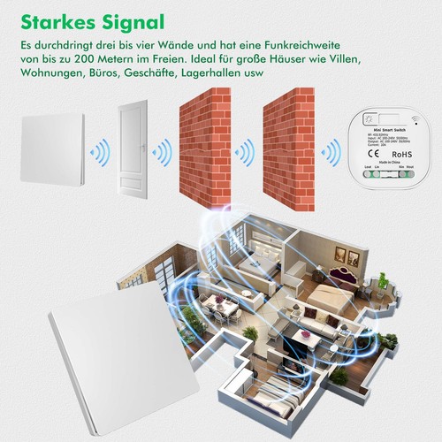 Sistema de interruptor inalámbrico sin batería interruptor de pared inalámbrico receptor inalámbrico interruptor de luz - Imagen 10 de 12