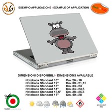 Hippo sticker notebook tablet sticker hippopotamus cartoon print pvc 1pc