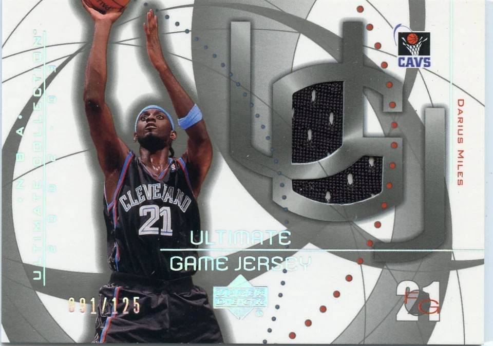 2002-03 UPPER DECK ULTIMATE COLLECTION DARIUS MILES ULTIMATE JERSEY # 091/125 - Photo 1/1