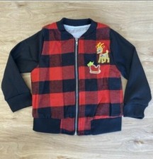      Reindeer Buffalo Plaid Children's Jacket UNISEX BOUTIQUE NEW