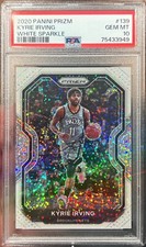 2020-21 Panini Prizm Kyrie Irving White Sparkle Prizm SSP #139 PSA 10 Gem POP 2