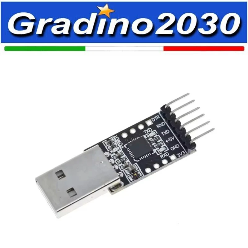 CP2102 USB to TTL Programmatore Seriale 6 Pin - Arduino/PIC