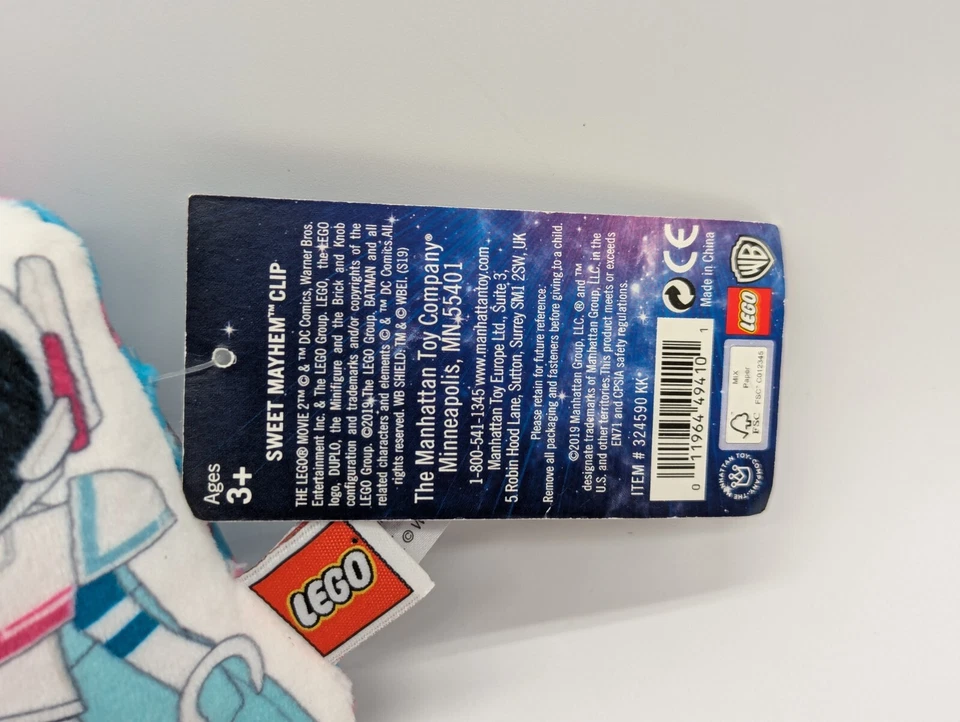 WB Lot Of 4 The Lego Movie 2 Plush 2D Clip Accessory New With Tags (Read) - Image 3 of 4