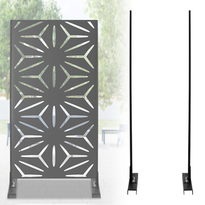 Metal Privacy Screen Stand, Privacy Screen Decorative Patio Metal Fence Outdoor
