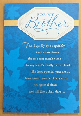 ''For My Brother...'' Birthday Large Format Greeting Card 5.5x8.0''(+Envelope)