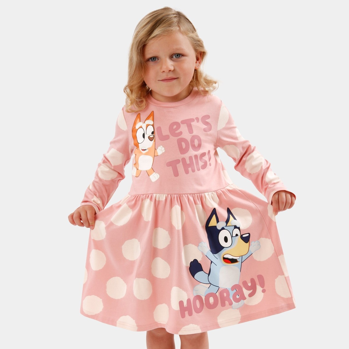 Bluey Long Sleeve Dress For Girls | Girls Bluey And Bingo Dress | GIrls  Dress | eBay