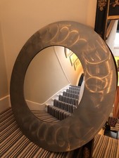 Big Brushed Steel Convex Mirror