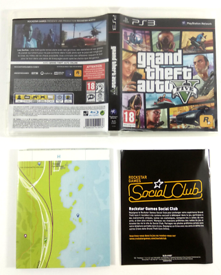 Jeu PS3 GTA 5 (Grand Theft Auto V) - Complet Avec Boîte, Notice Et Carte - Très Bon état