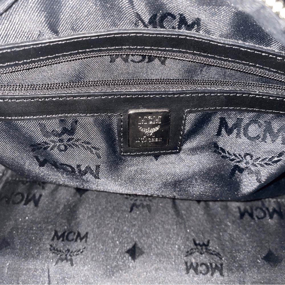 MCM Visetos Black Boston Bag 25cm | eBay MCM Visetos Black Boston Bag 25cm | eBay