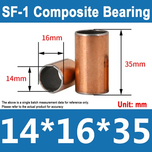 SF-1 ID 3mm to 55mm Self Lubricating Composite Bearing Bushing Sleeve Brand New - Bild 101 von 258