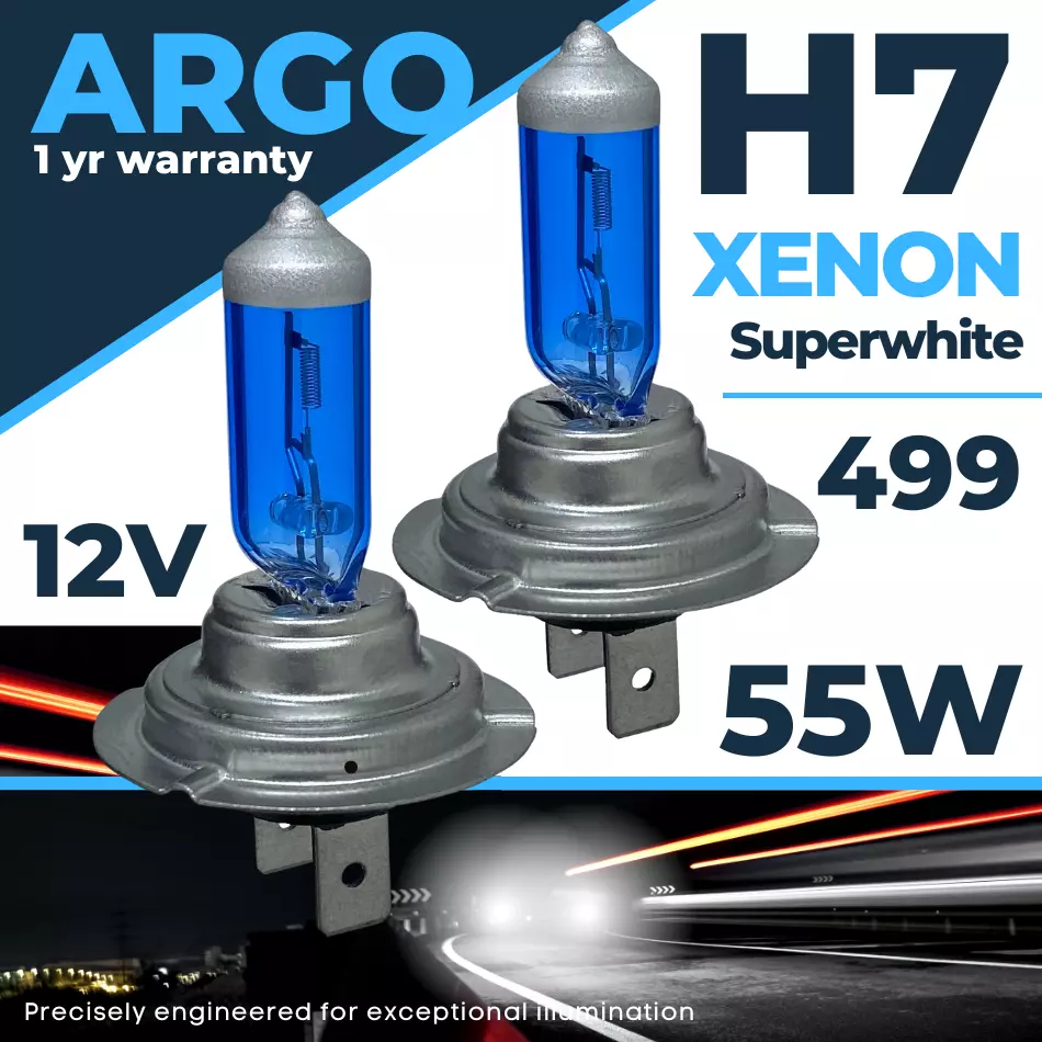 H7 55w Xenon White Headlight Bulbs Super 6500k Lamp Light Effect HID Bulb  12v