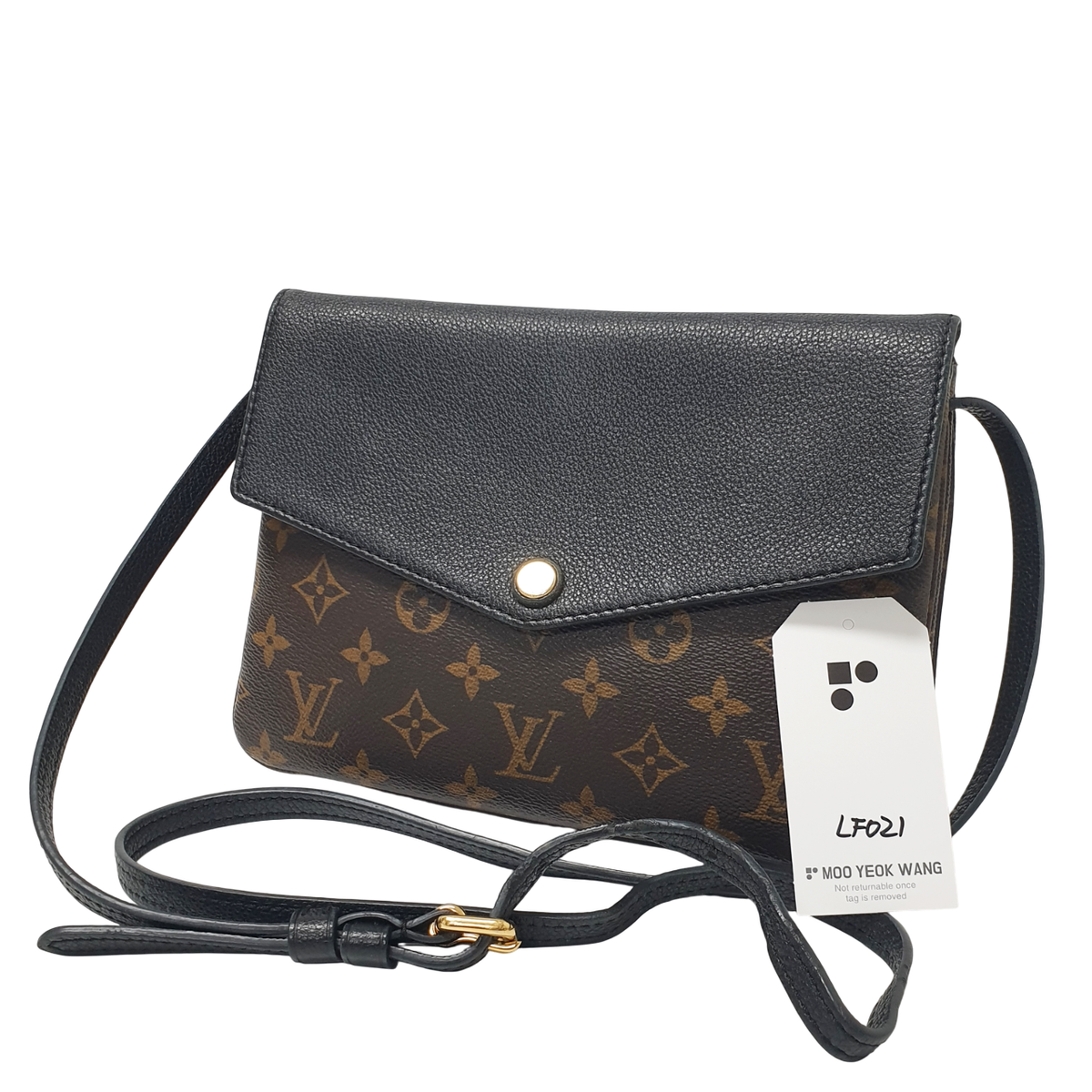 Authentic Louis Vuitton Twinset Twice Black Monogram M50185