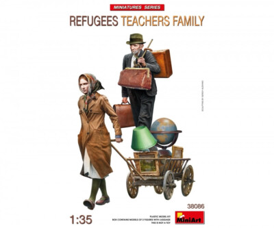 MiniArt 550038086 Figuren 1:35 Resiende Lehrerfamilie (2) Flüchtende Flüchtlinge