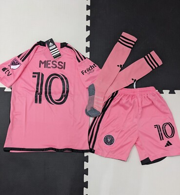 Inter Miami Messi #10 Kids Pink Youth Kit (Brand New With Tags)