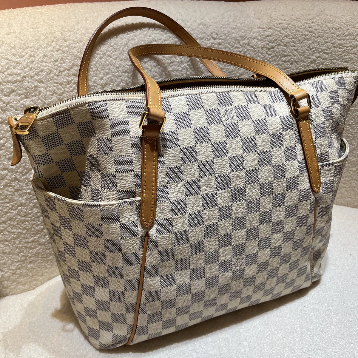 Online Best choiceLOUIS VUITTON Totally GM White Checkered Coated