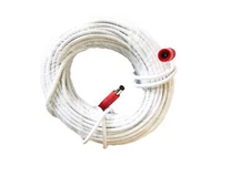 60ft DC Power Extension Cable 5.5mm x 2.1mm Plug for CCTV IP Cameras DVR White