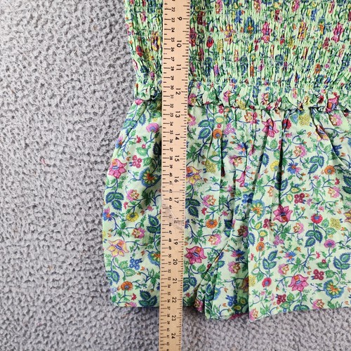 Polo Ralph Lauren Floral Smocked Batiste Romper Girls 6X Multi Straight Neck - Picture 6 of 13