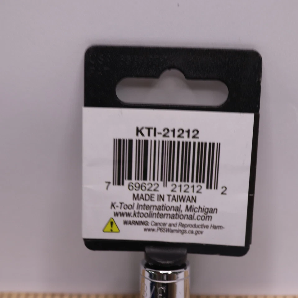 K Tool International Deep Socket 6 Point 1/4" Drive x 3/8" KTI-21212 - Image 2 of 4
