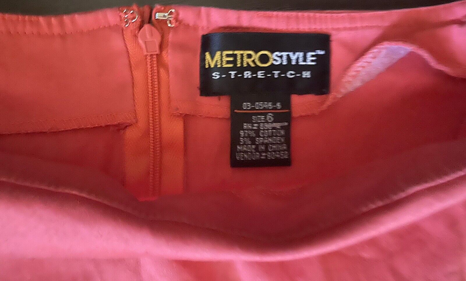 Metrostyle Strech Women Dress Size 6 Peach/Blush … - image 5