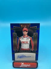 Harrison Burton 2024 Panini Select Signatures Blue Prizm Auto 32/49 Dex Imaging