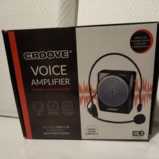 Croove Rechargeable Voice Amplifier Microphone Headset, Supports MP3 | Portable
