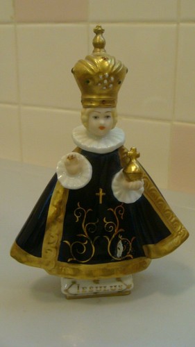 RARE Royal Dux Bohemia Porcelain Hand Painted Figurine "Infant Jesus of Prague"