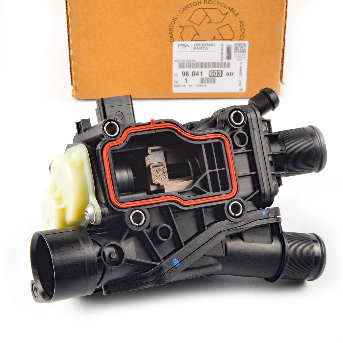 ORIGINAL 9849443980 CITROEN PEUGEOT Thermostat + Thermostatgehäuse 