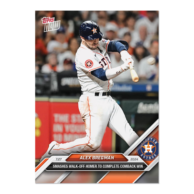 2024 Topps Now 477 Alex Bregman Houston Astros Walk-Off Home Run HR PR 445